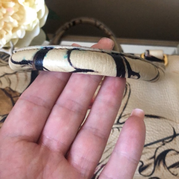 Rare PRADA Cream Leather Cervo Lux Fairy Satchel Bag - Picture 10 of 14